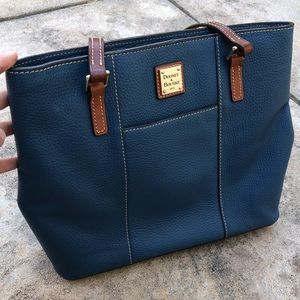 Navy Dooney & Bourke Leather Tote